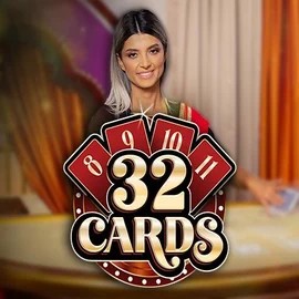32 Cards online game logo by Ezugi on gramsbetscasino.com