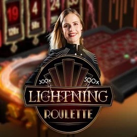 Lightning Roulette online game logo by Evolution on gramsbetscasino.com