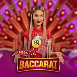 Mega Baccarat logo by Pragmatic Play at GramsBet Casino