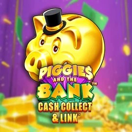 Official Slots logo: Piggies And The Bank Cash Collect & Link by Origins at GramsBet Casino