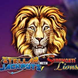 Jackpots logo of Stellar Jackpots with Serengeti Lions from Lightning Box Game at GramsBet Casino
